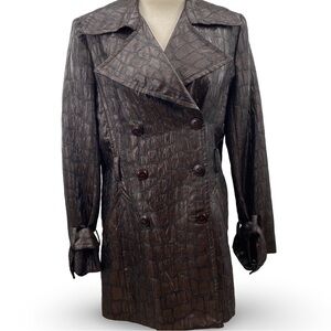 Forwear New York Espresso Brown Double-Breasted Women's Coat Jacket Size Medium